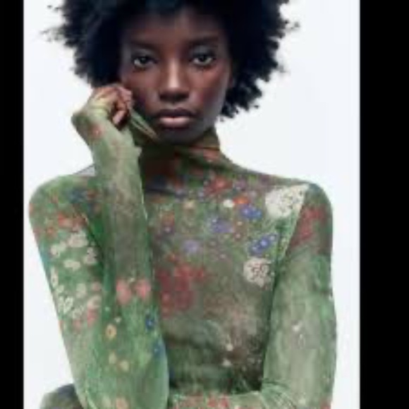 ZARA | Gustav Klimt "Farm Garden with Sunflowers" Bodysuit | Medium - Picture 3 of 7